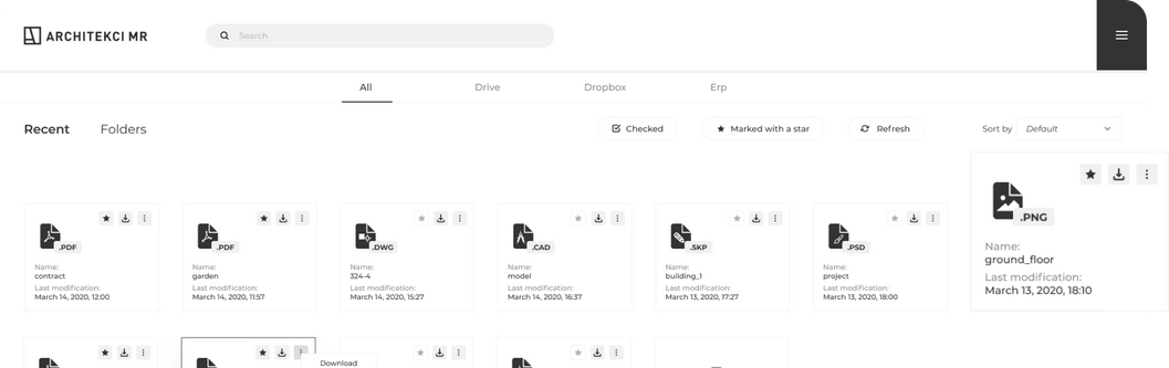 Dateiverwaltungssoftware
für ein Architekturbüro