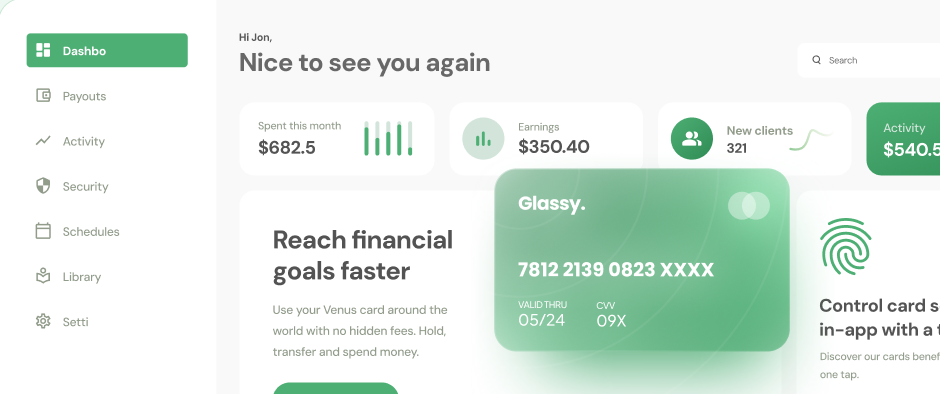 Freelancer finance dashboard