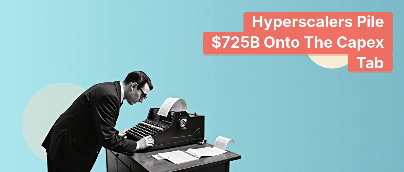 Vintage accountant working a tape adding machine, evoking the scale of hyperscaler capex.