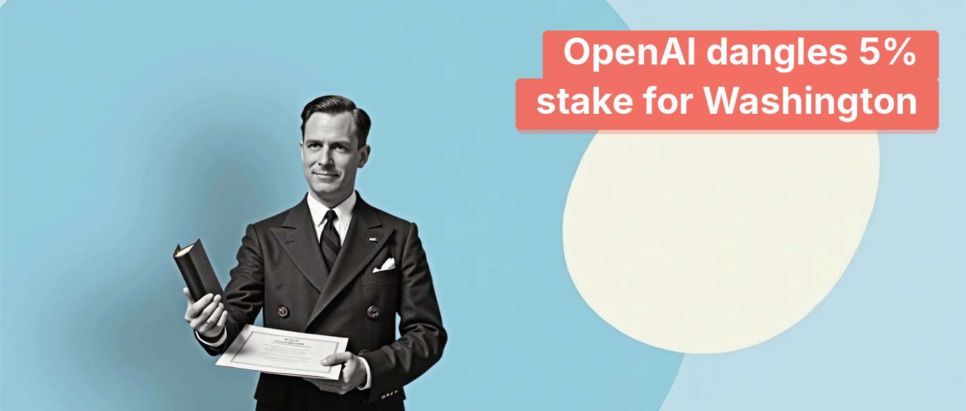 Vintage businessman offering a stock certificate across a desk.