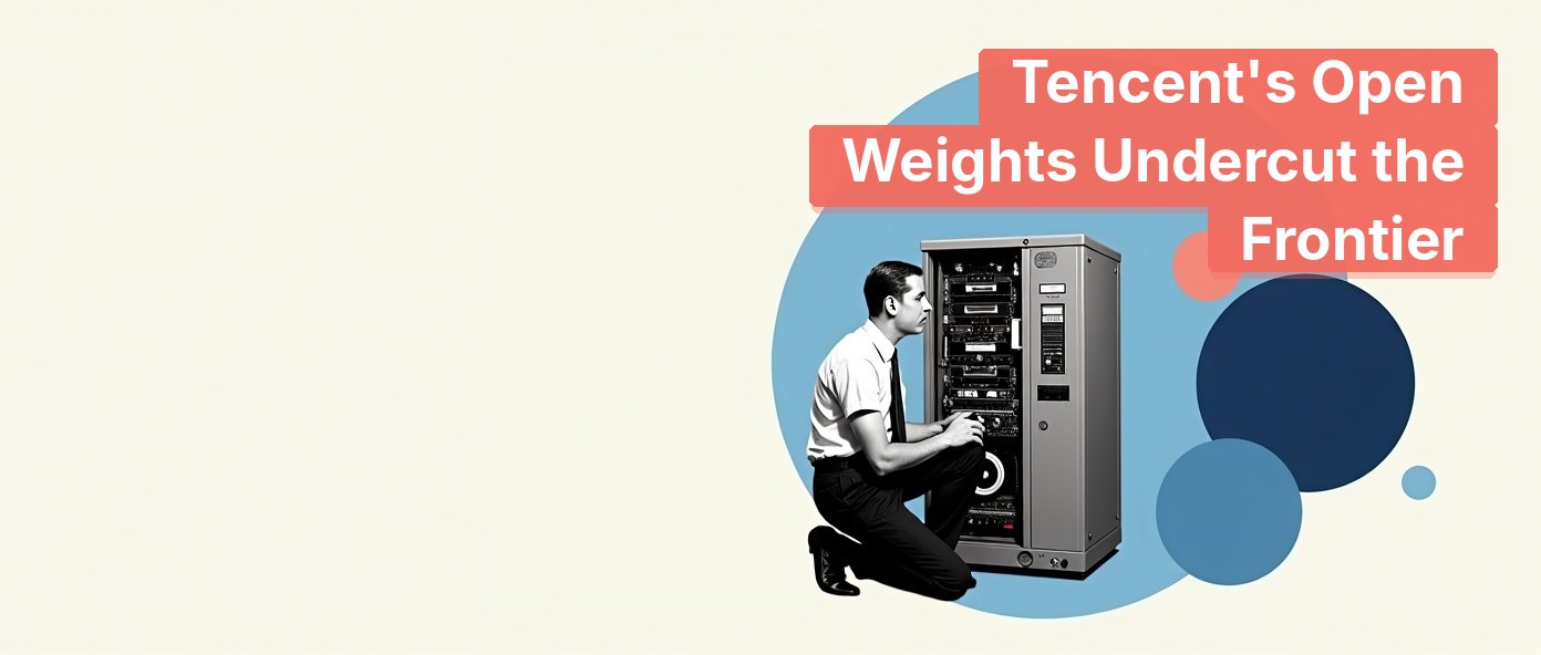 Vintage engineer working on a large mainframe computer with tape reels.