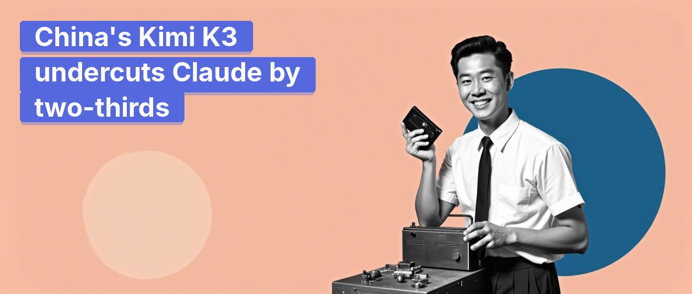 A vintage engineer holds a compact radio, evoking cheaper frontier hardware.