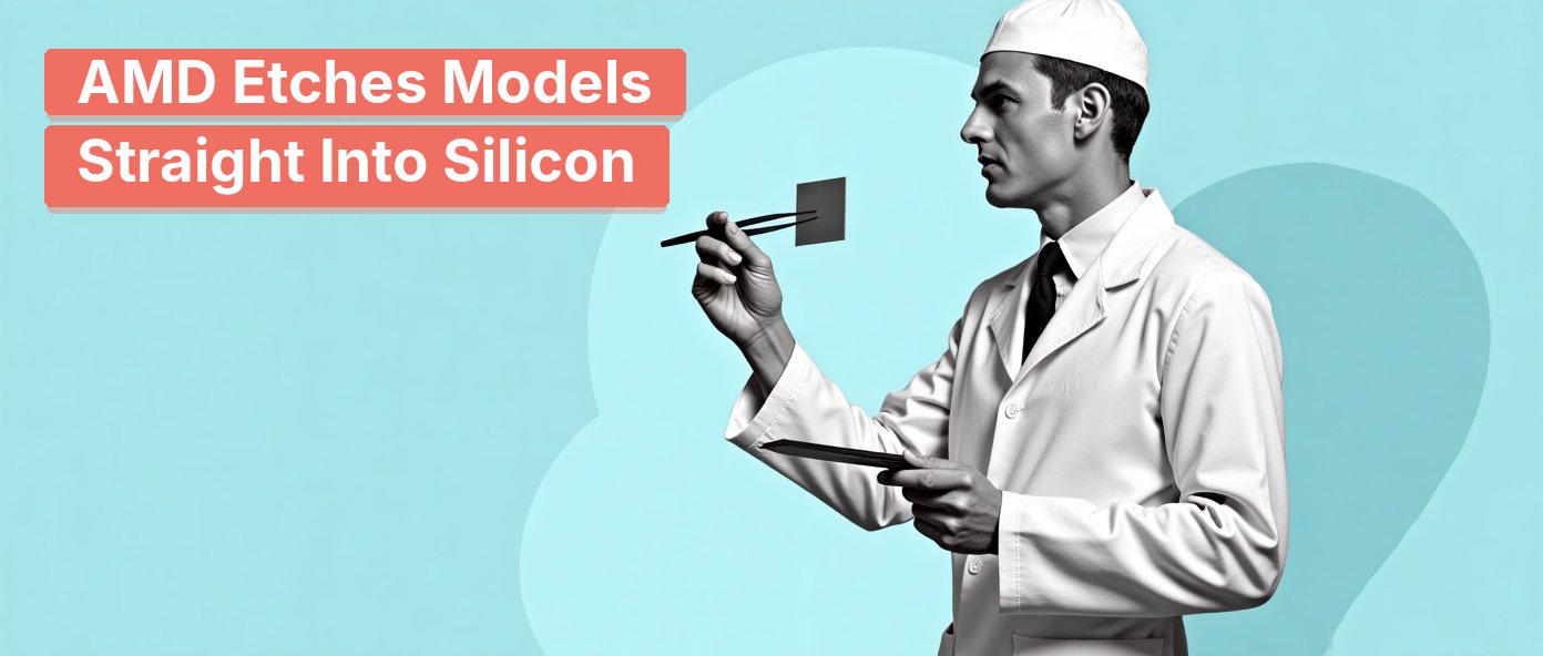 Vintage technician inspecting a silicon wafer with tweezers.